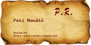 Peti Renátó névjegykártya