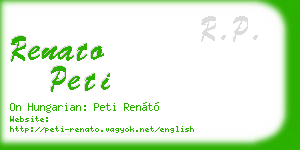renato peti business card