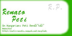 renato peti business card